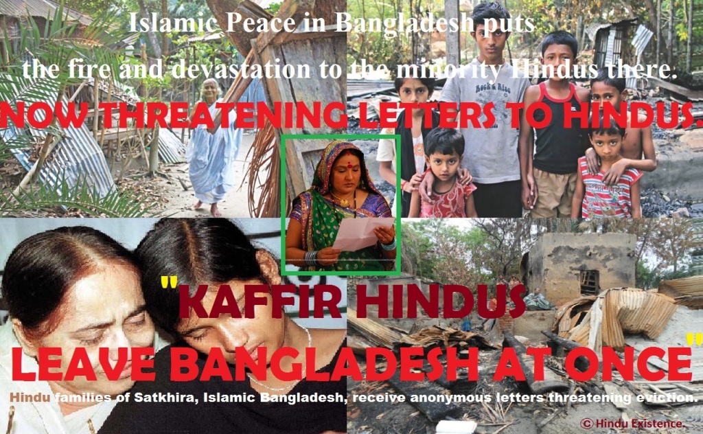 Hindu Kaffirs, Leave Bangladesh - Islamists send anonymous letters.
